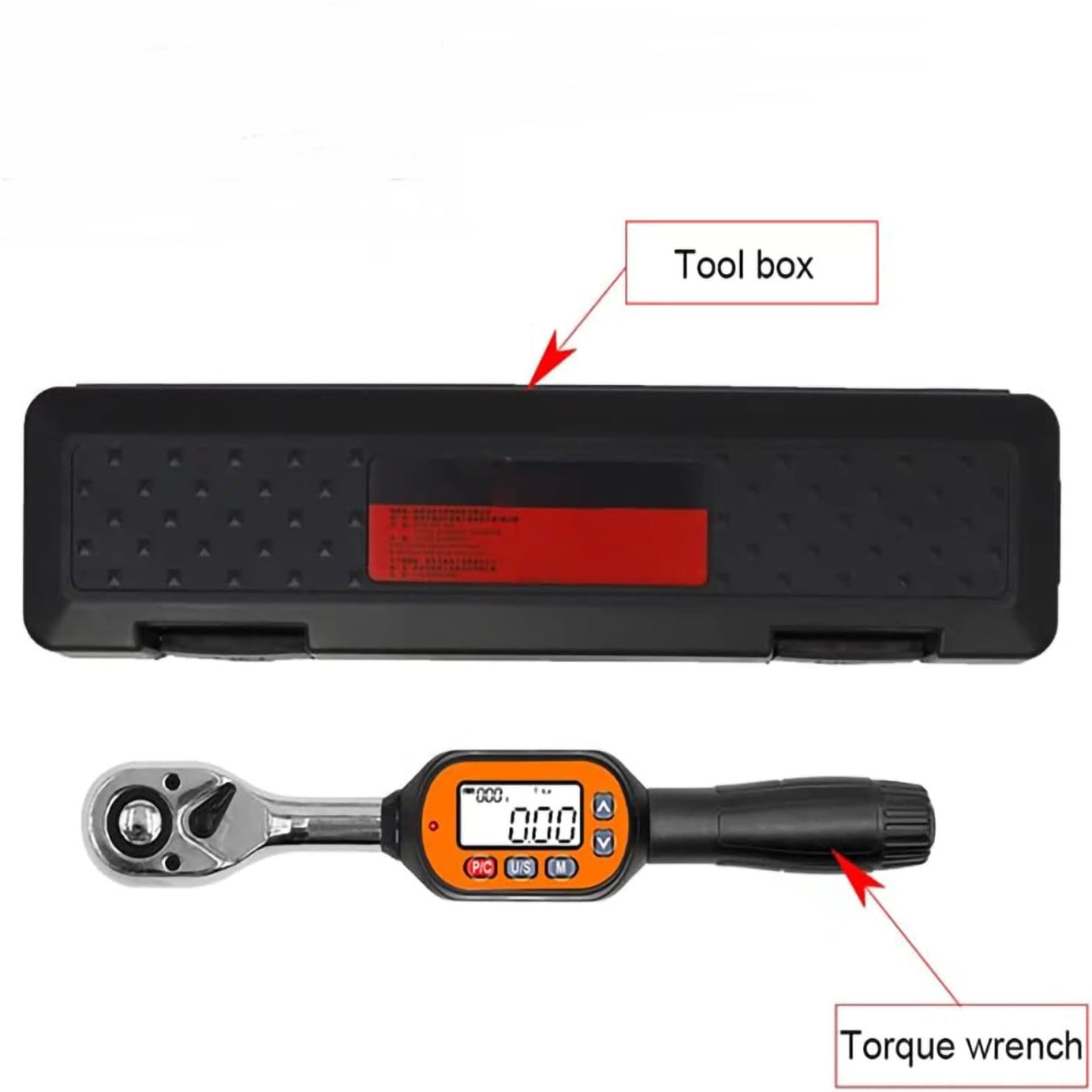 Llave dinamométrica electrónica digital de acero al carbono de 72 dientes